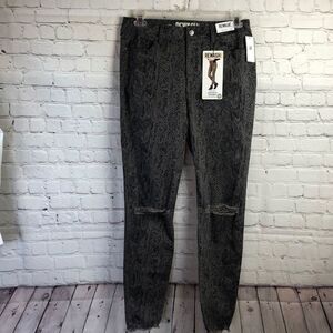 Rewash Snakeskin print skinny high rise jeans. 13R